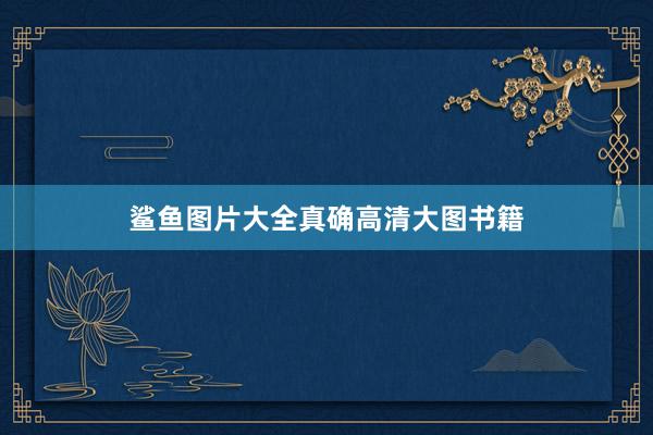 鲨鱼图片大全真确高清大图书籍